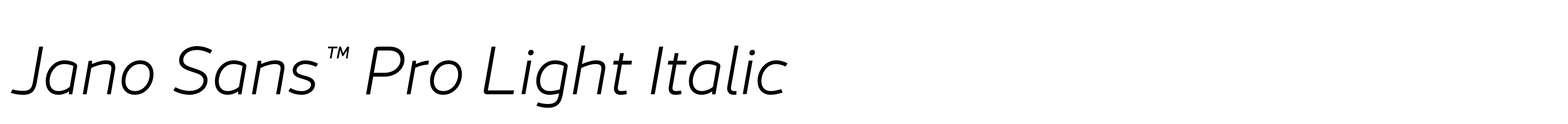 Jano Sans™ Pro Light Italic